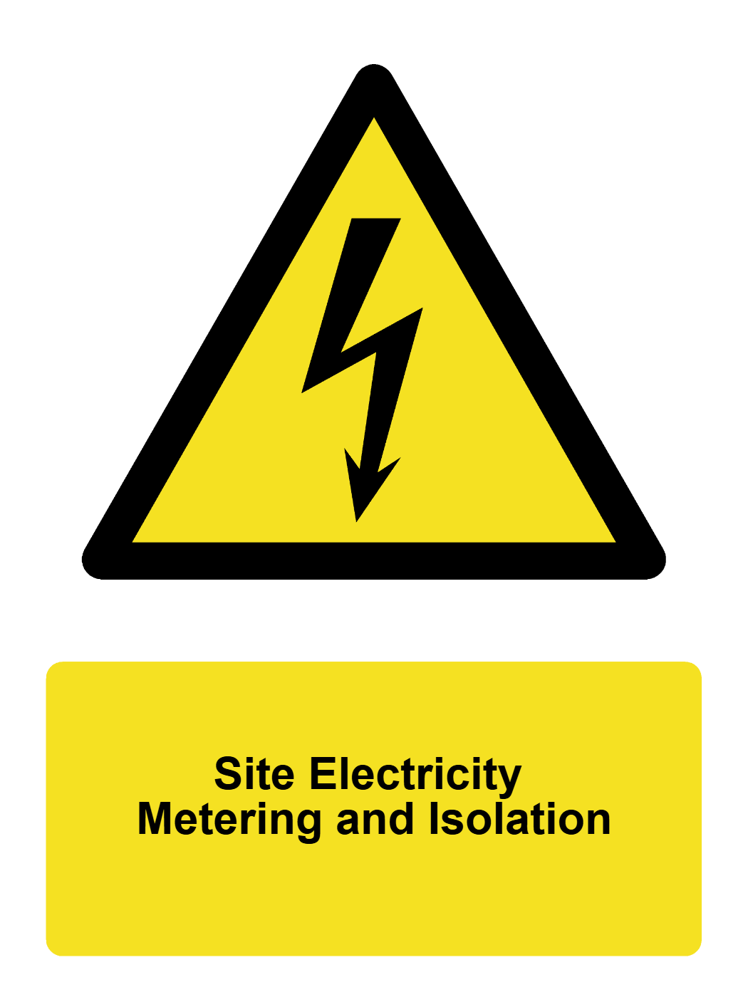 Custom Electrical Hazard Sign Portrait