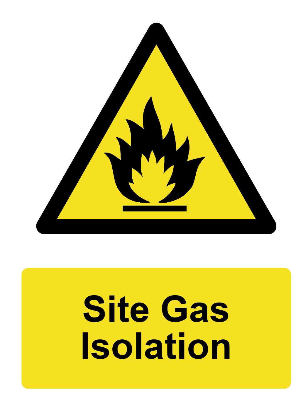 Custom Chemical Danger (Flammable) Sign Portrait