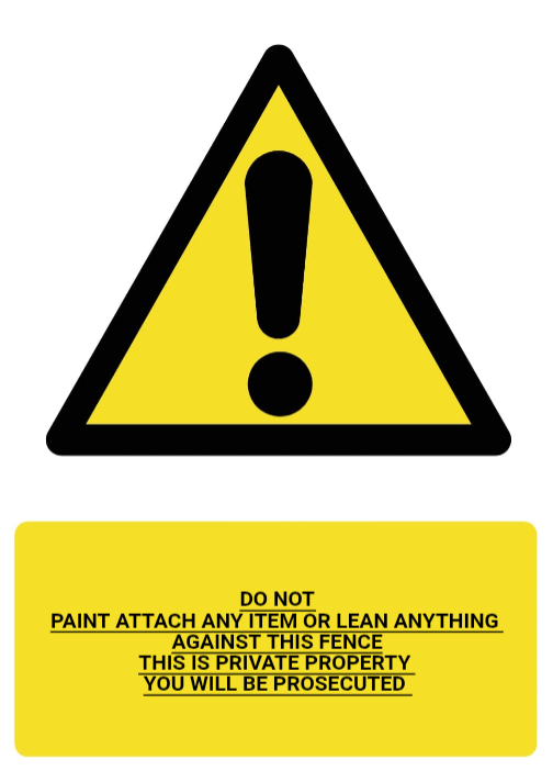 Custom Warning Sign Portrait
