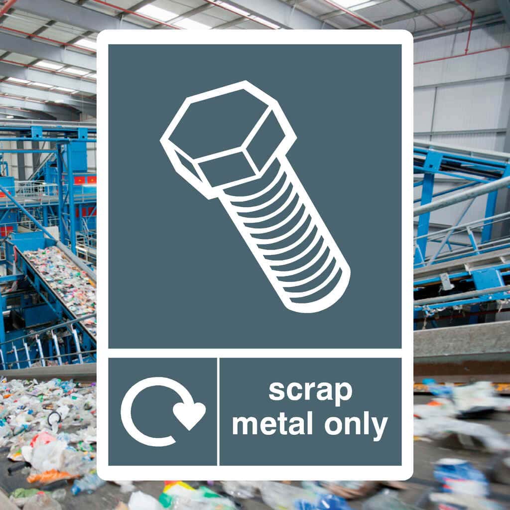 Scrap Metal Only Sign Scrap Metal Recycling Sign – HSE Compliant – The Sign Shed
