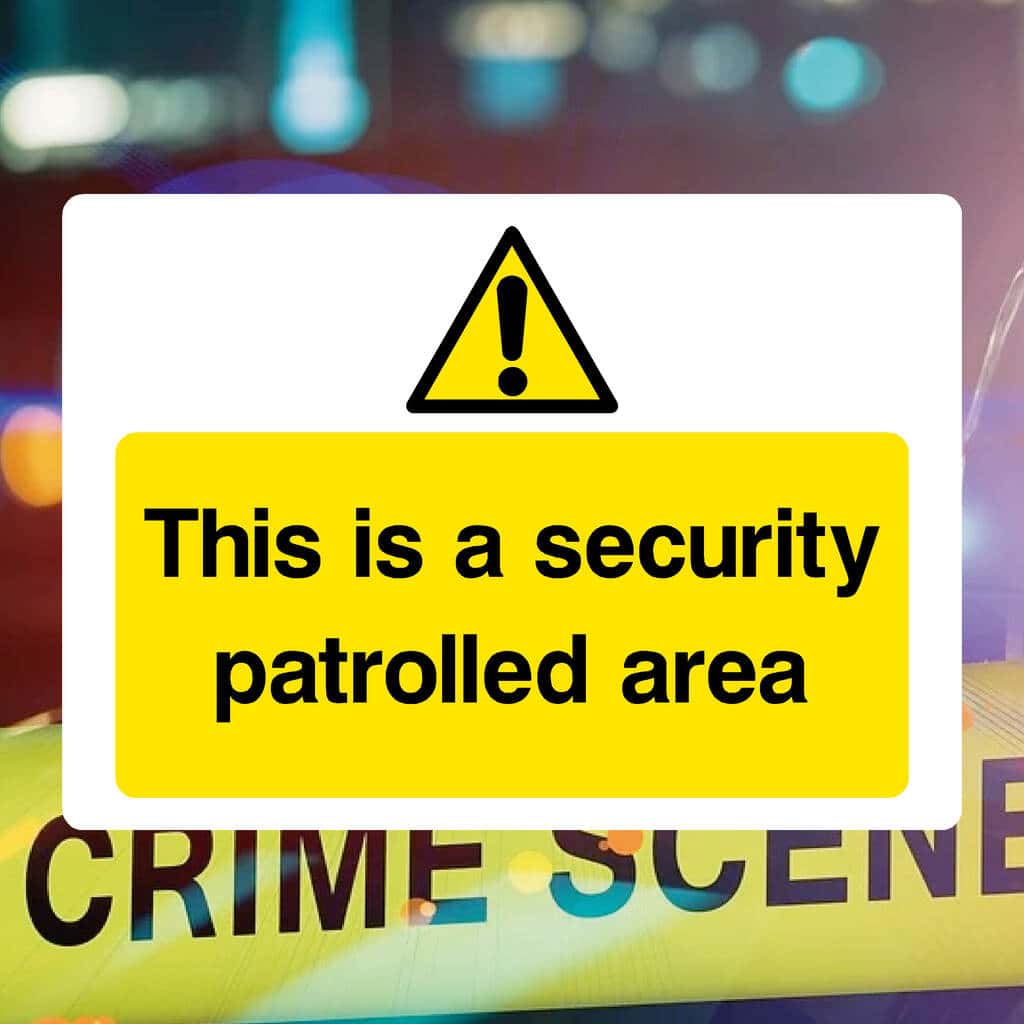 Security Area. Sign Patrolled Area Sign – Security CCTV Signage