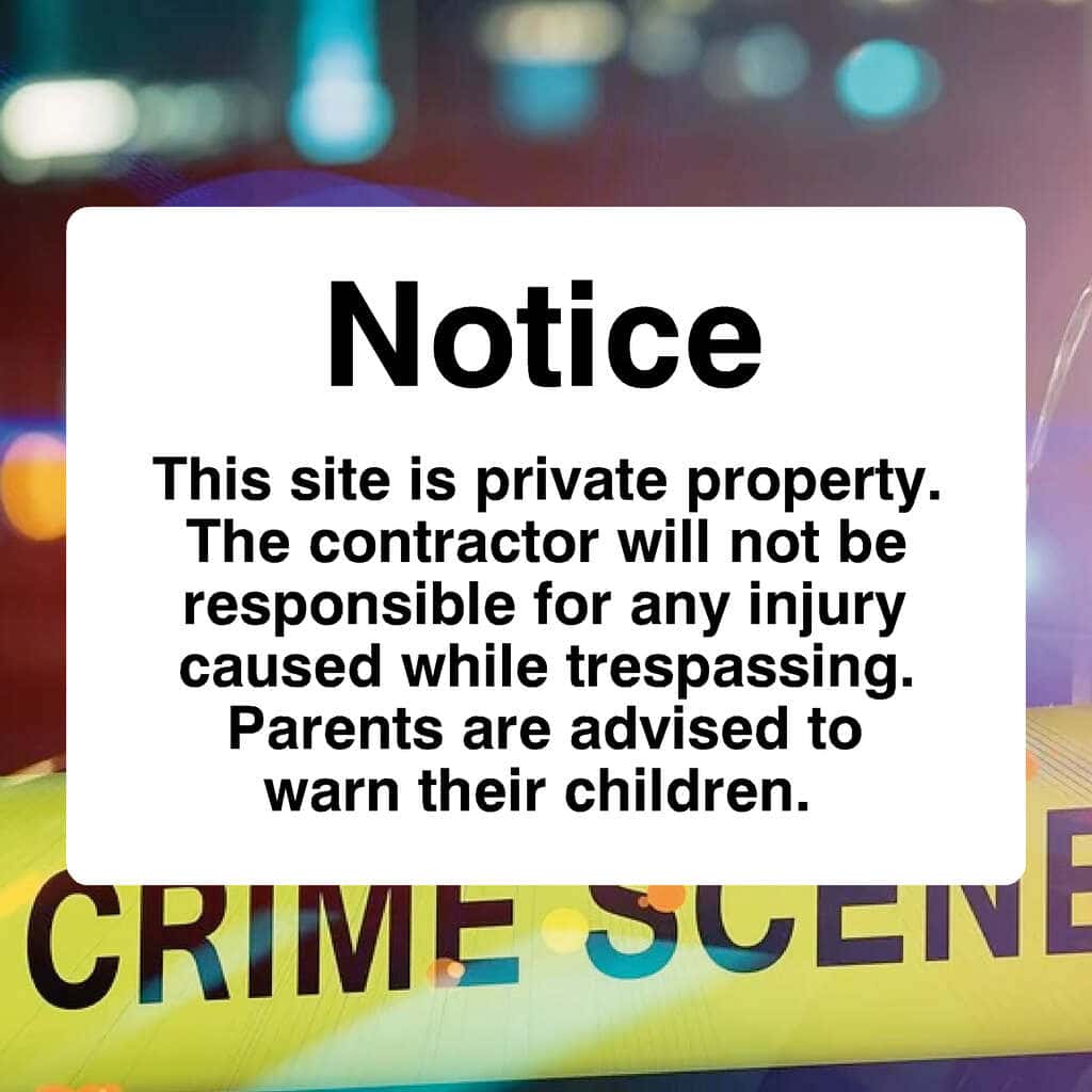 Site Is Private Property Sign - The Sign Shed