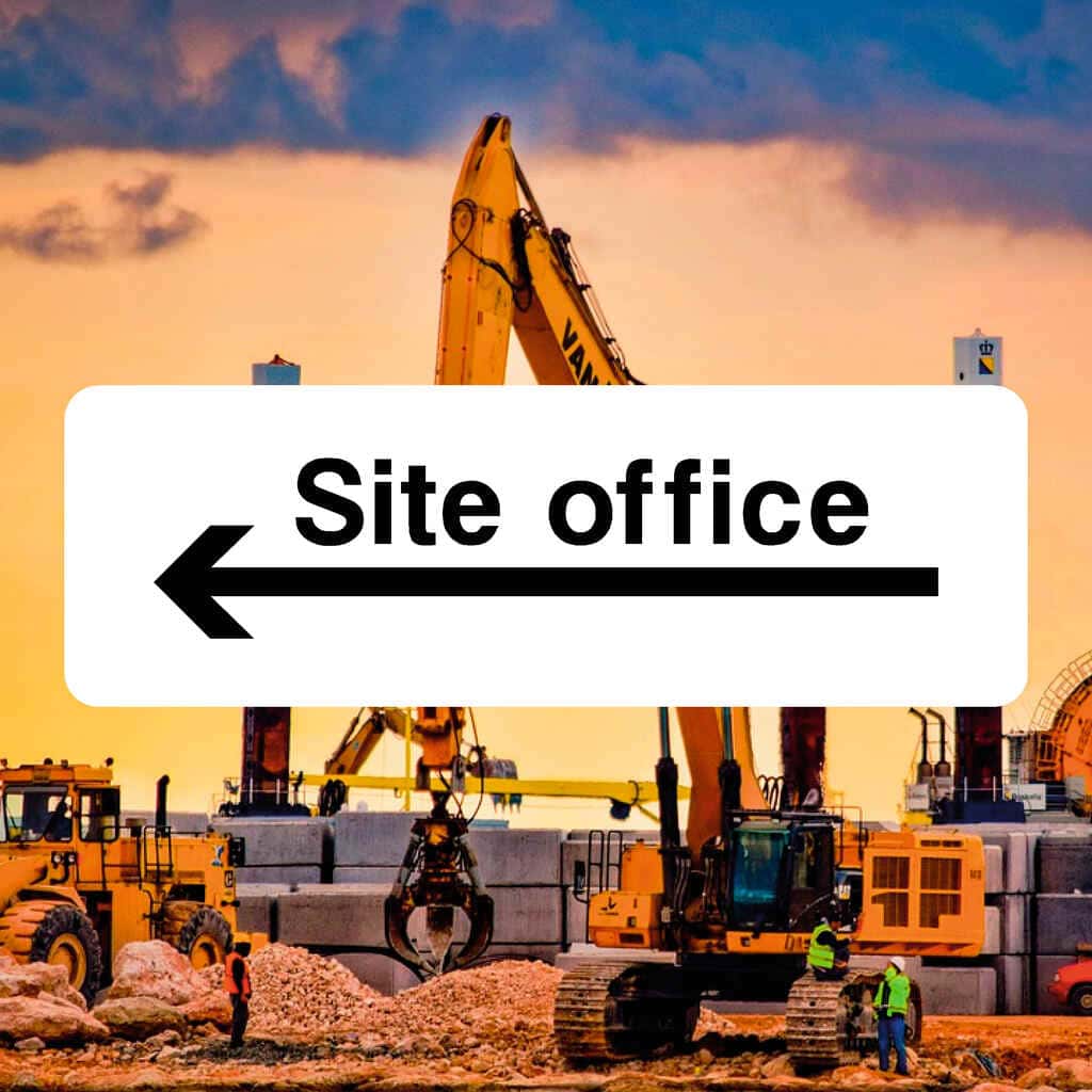 Site Office Sign Left Arrow - The Sign Shed