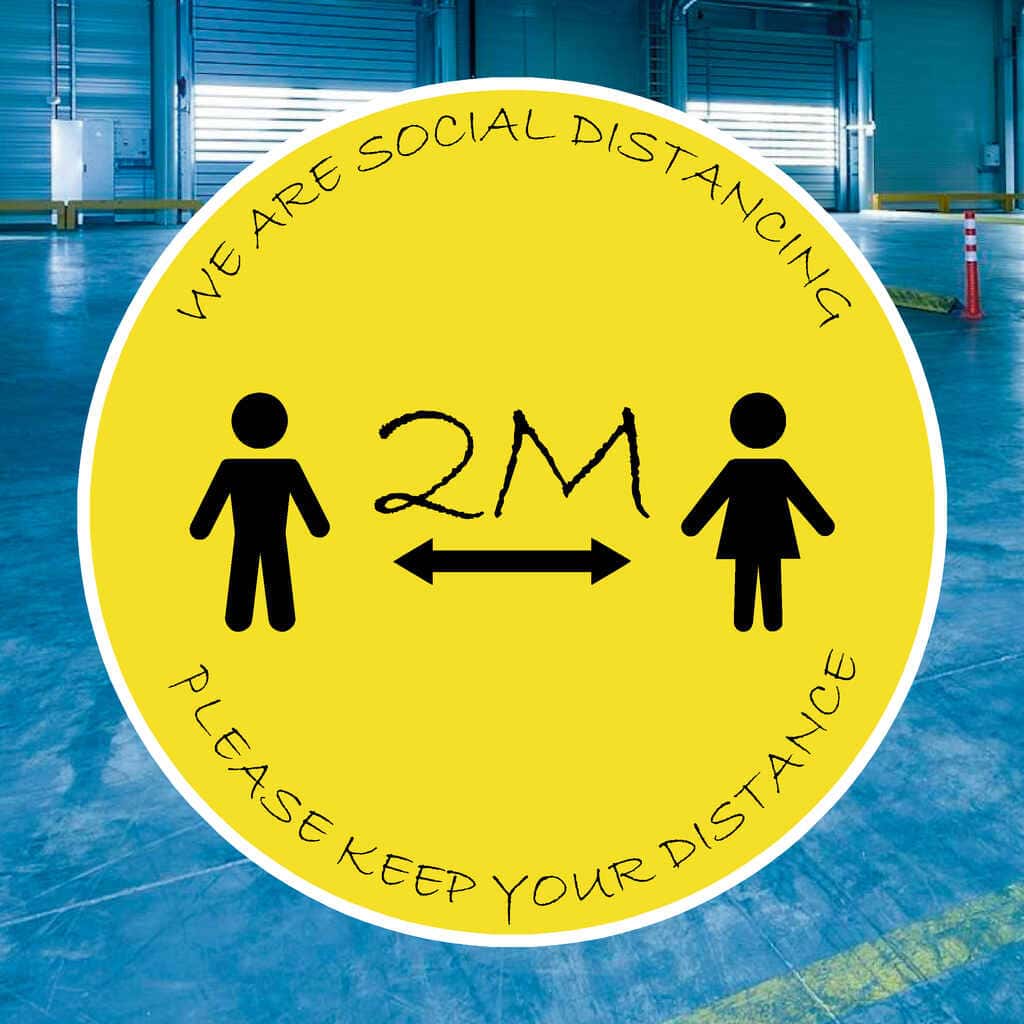 Social Distancing Keep Distance 2 Metre Floor Sticker - The Sign Shed