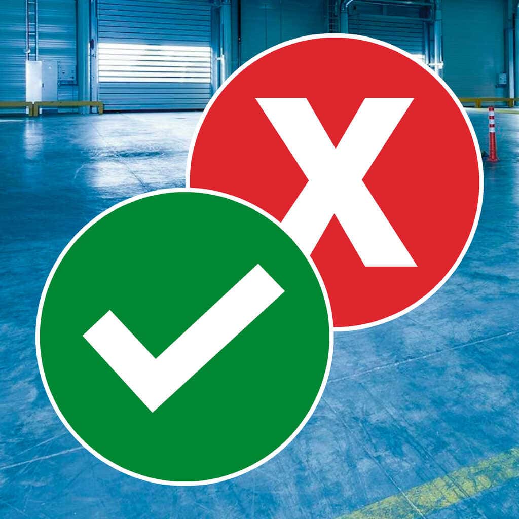 Social Distancing Seat Tick and Cross Stickers Pack - The Sign Shed