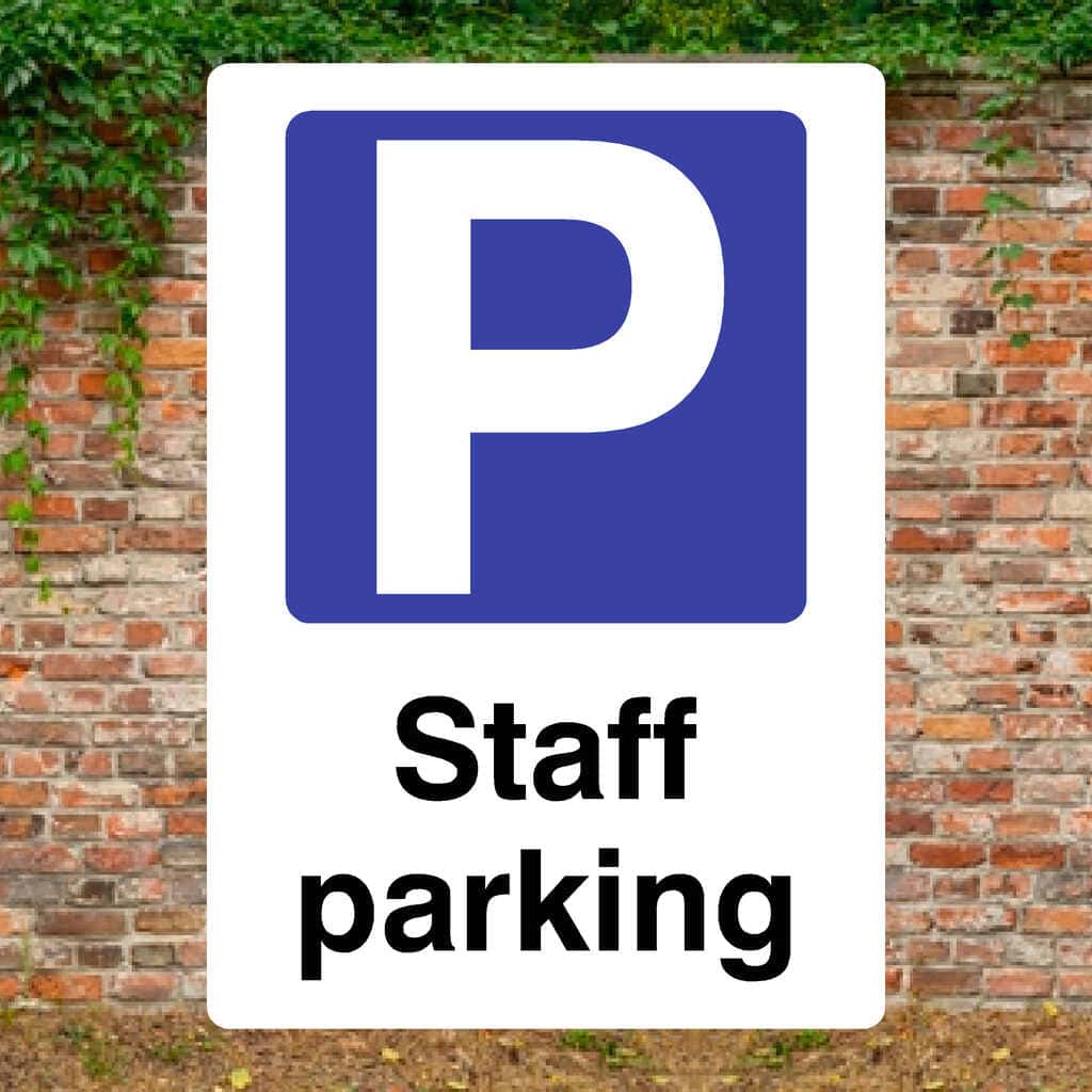 Staff Parking P Sign - The Sign Shed