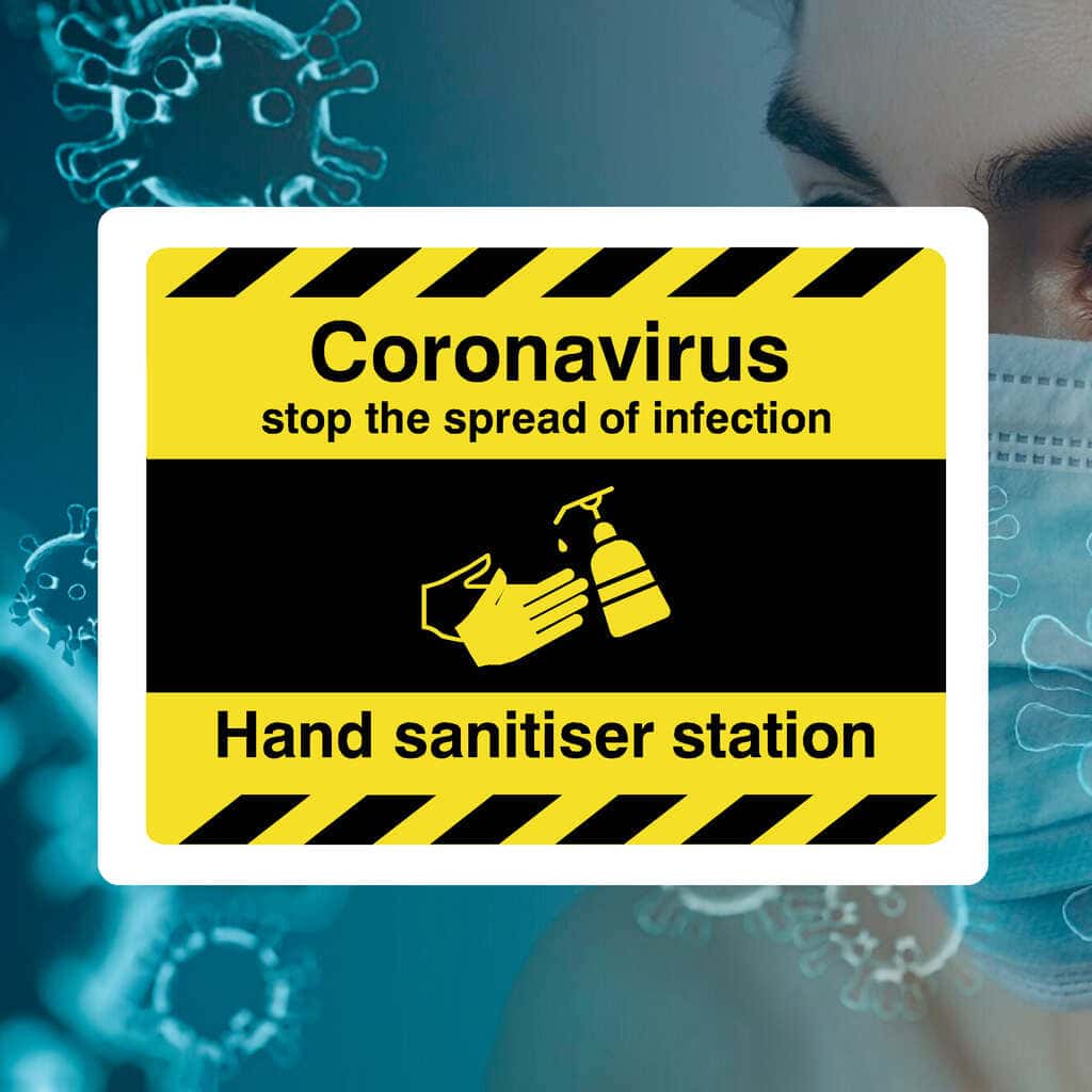 Human Infection Warning Sign Stop Spread Of Infection Hand Sanitiser Sign