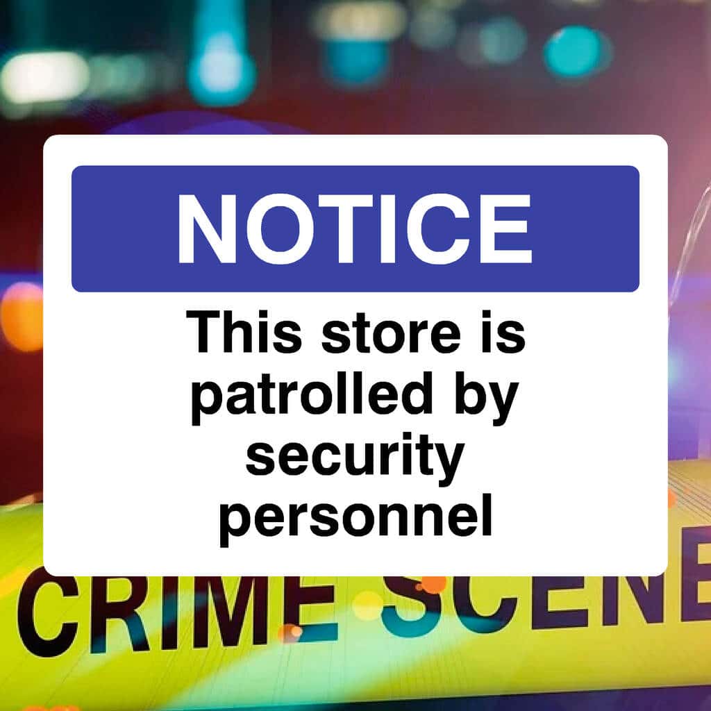 Security Patrol Warning Sign | UK Safety Signage – The Sign Shed