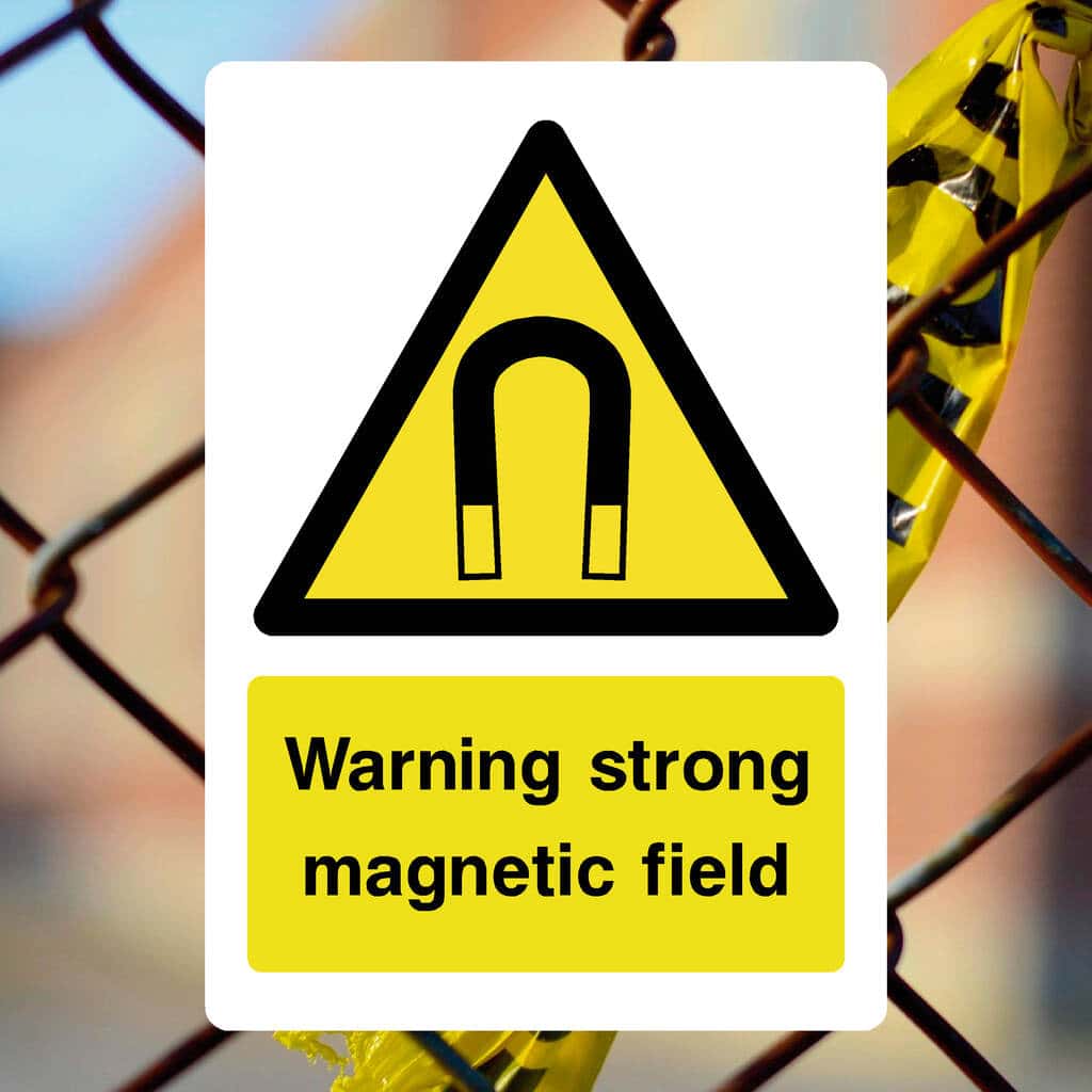 Magnetic Field Warning Sign | UK Safety Sign – The Sign Shed