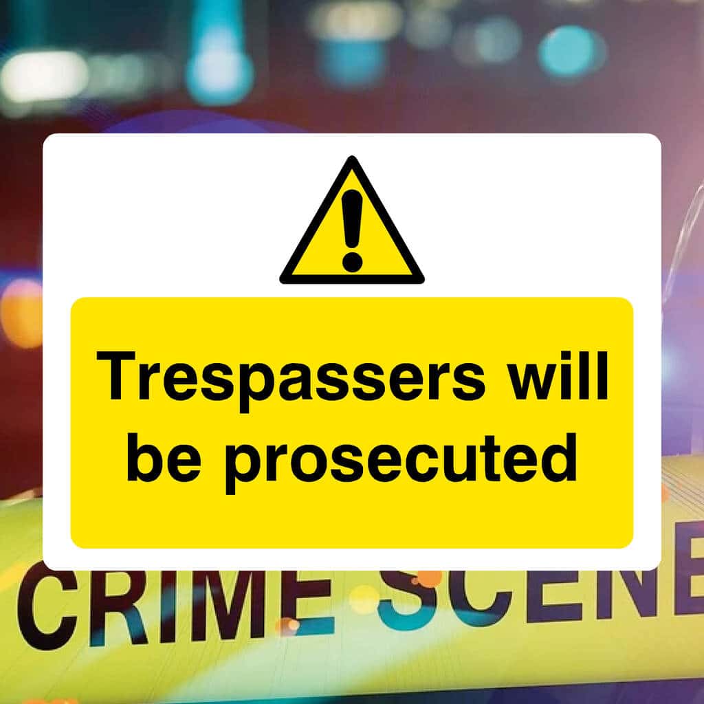 Trespassers Will Be Prosecuted Sign - The Sign Shed