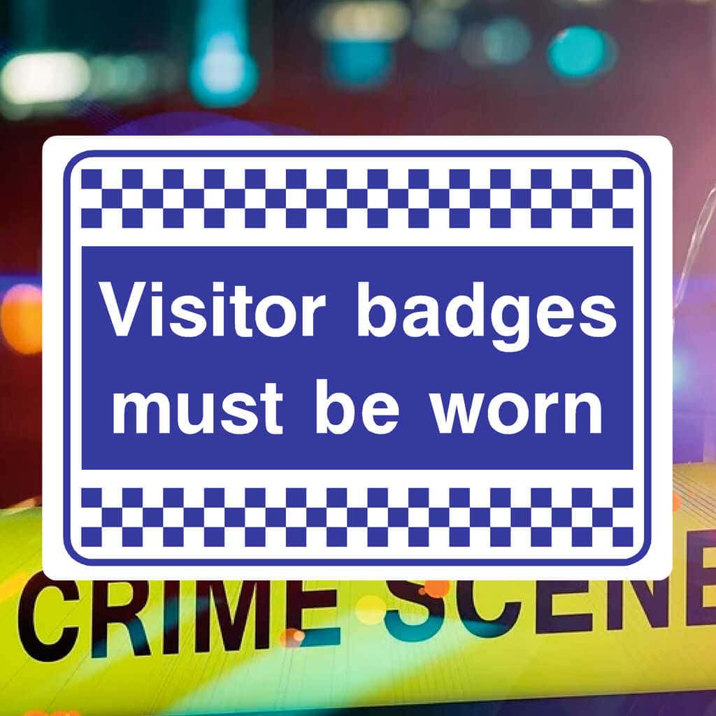 Visitor Badges Must Be Worn Sign - The Sign Shed