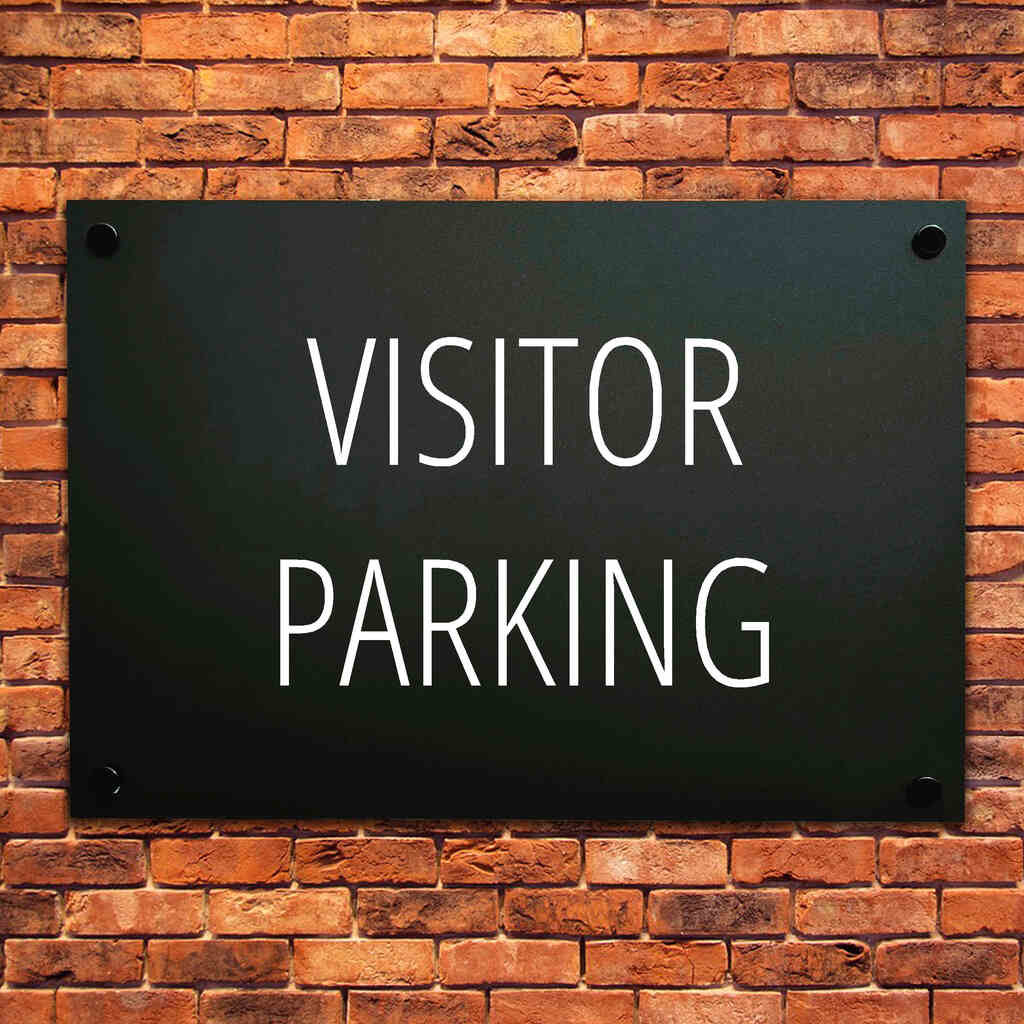 Visitor Parking Sign Black – Durable Perspex Sign