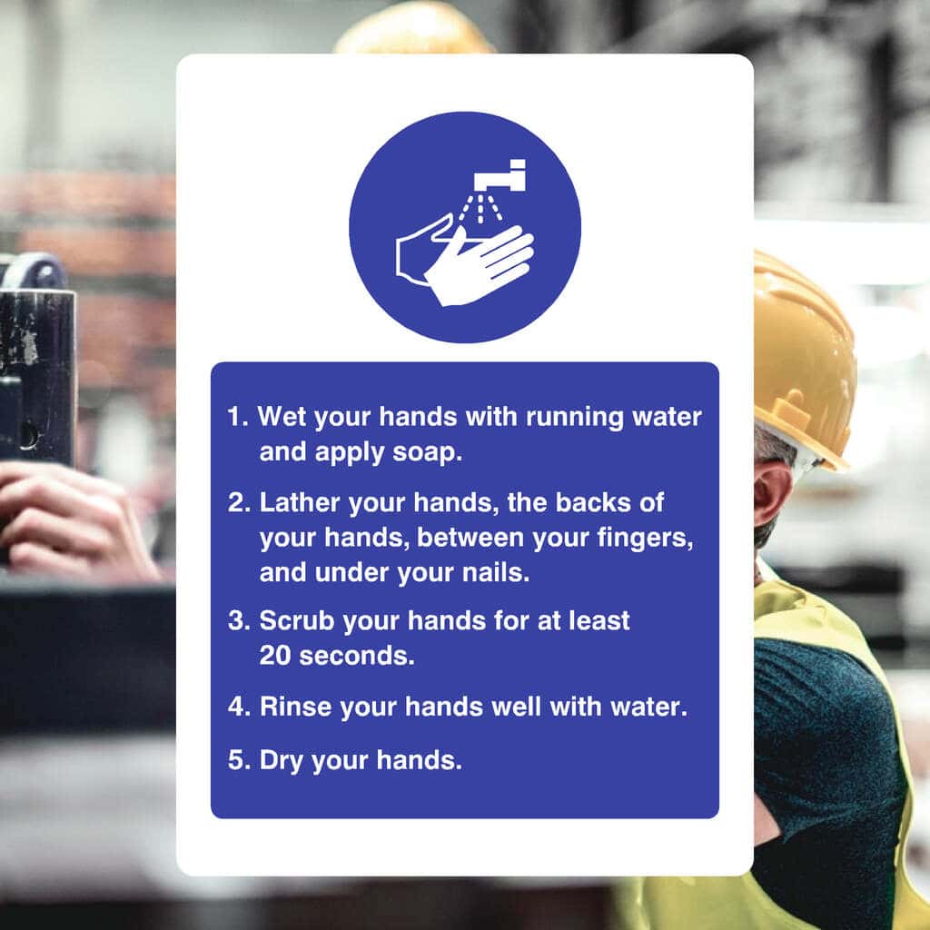 Washing Hands Instructions Sign - The Sign Shed