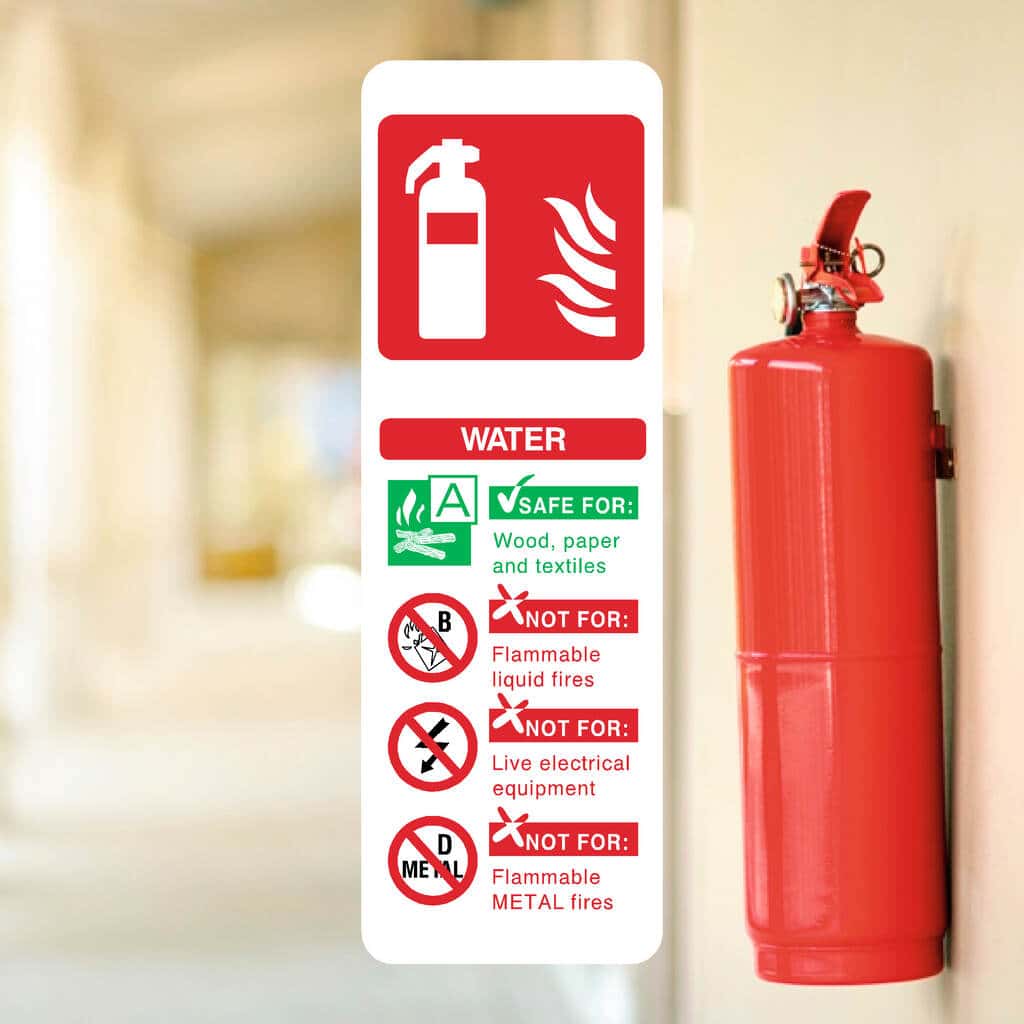 Water Ext Sign Water Fire Extinguisher Sign | Fire Safety – The Sign Shed