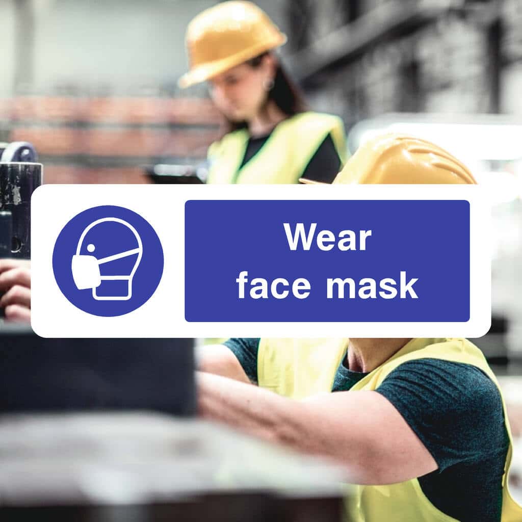 Sign Fack Wear Face Mask Sign Landscape – PPE Safety Sign – The Sign Shed