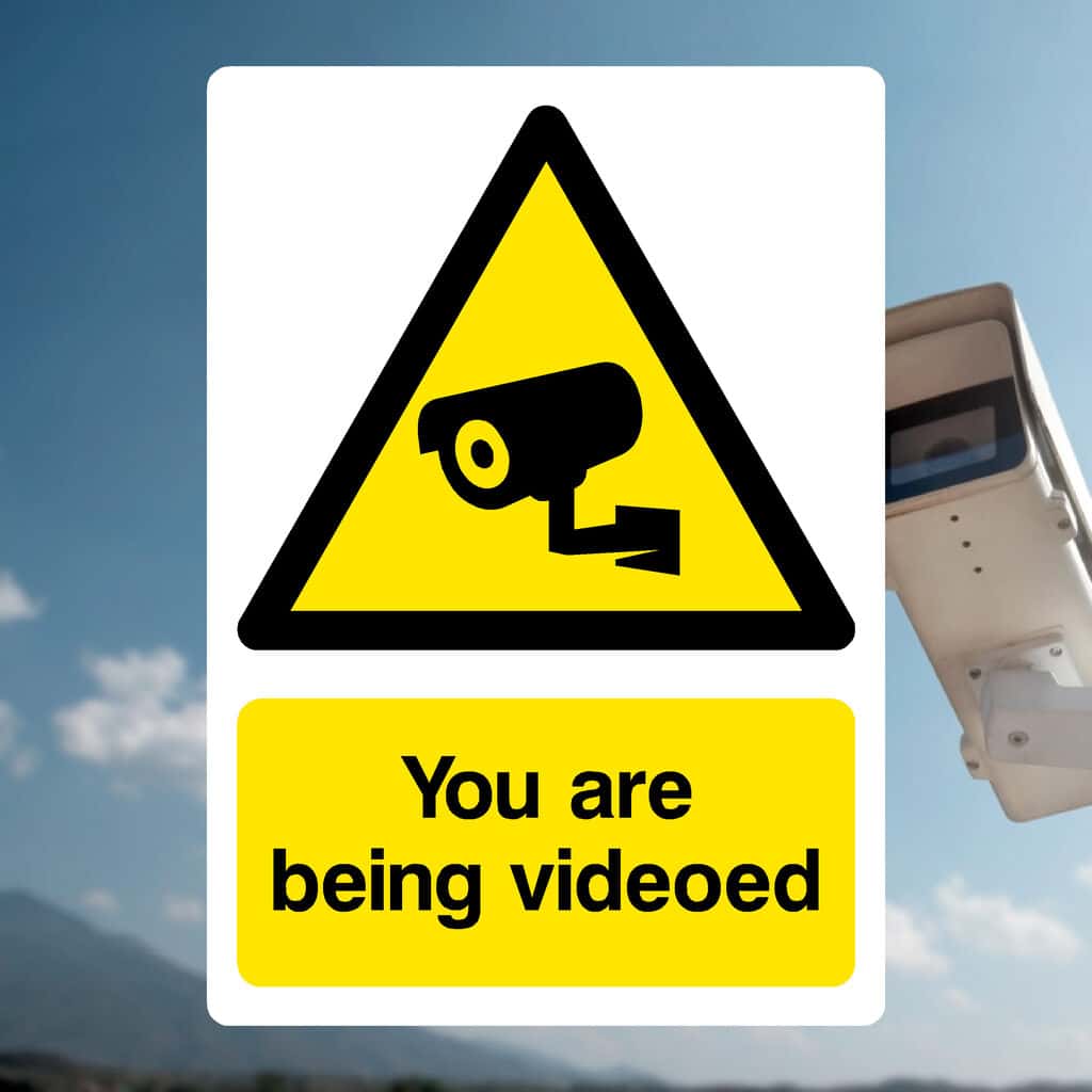 You Are Being Videoed CCTV Sign - The Sign Shed