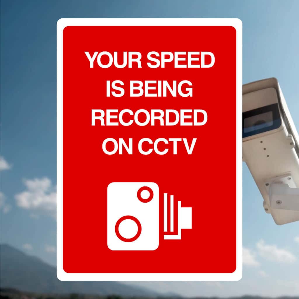 Speed Capture Sign Speed Recorded CCTV Sign | The Sign Shed