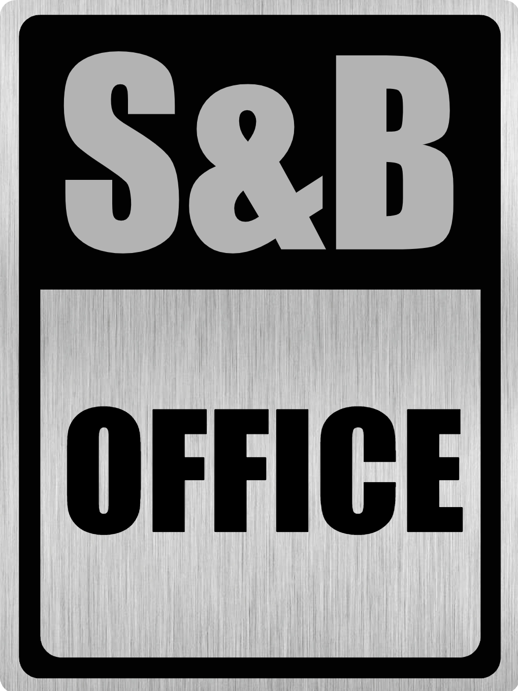 Custom Parking Sign | Black Header | Brushed Silver Version