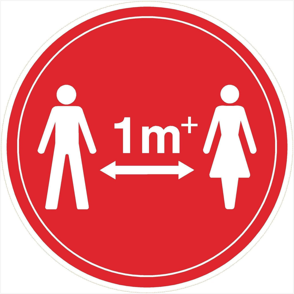 1 Metre 1m Social Distancing Vinyl Floor Sign - The Sign Shed