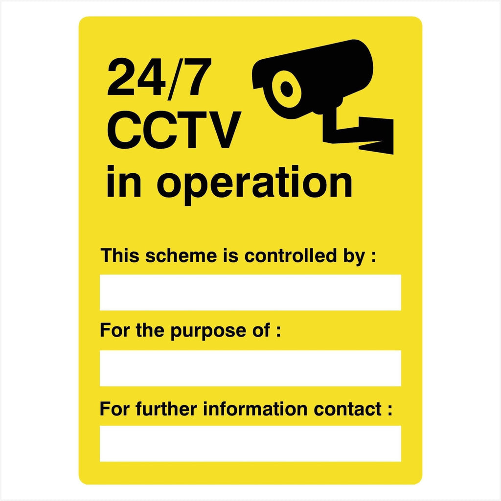 24/7 CCTV in Operation Sign - The Sign Shed