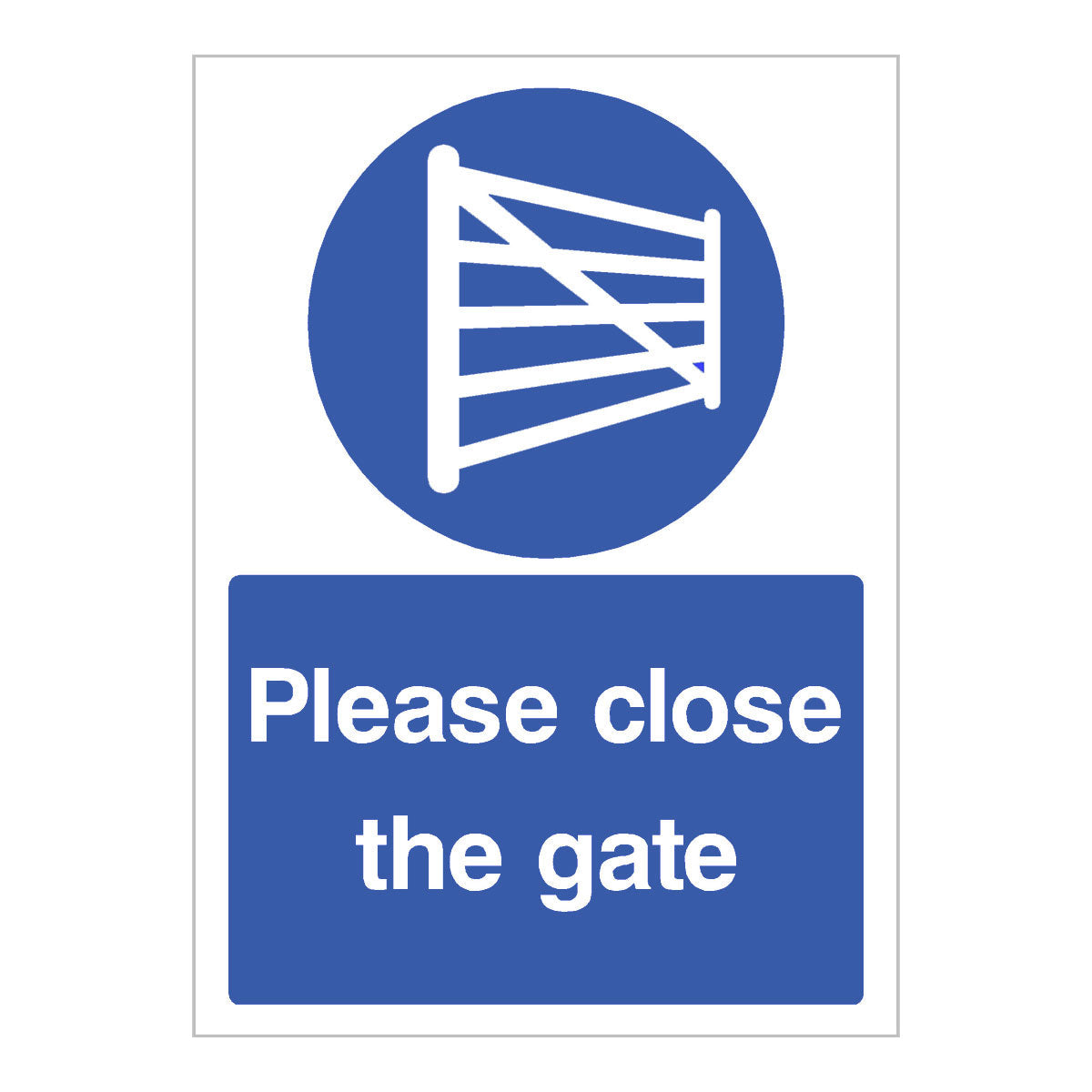 Close The Gate With Symbol Sign Portrait | The Sign Shed