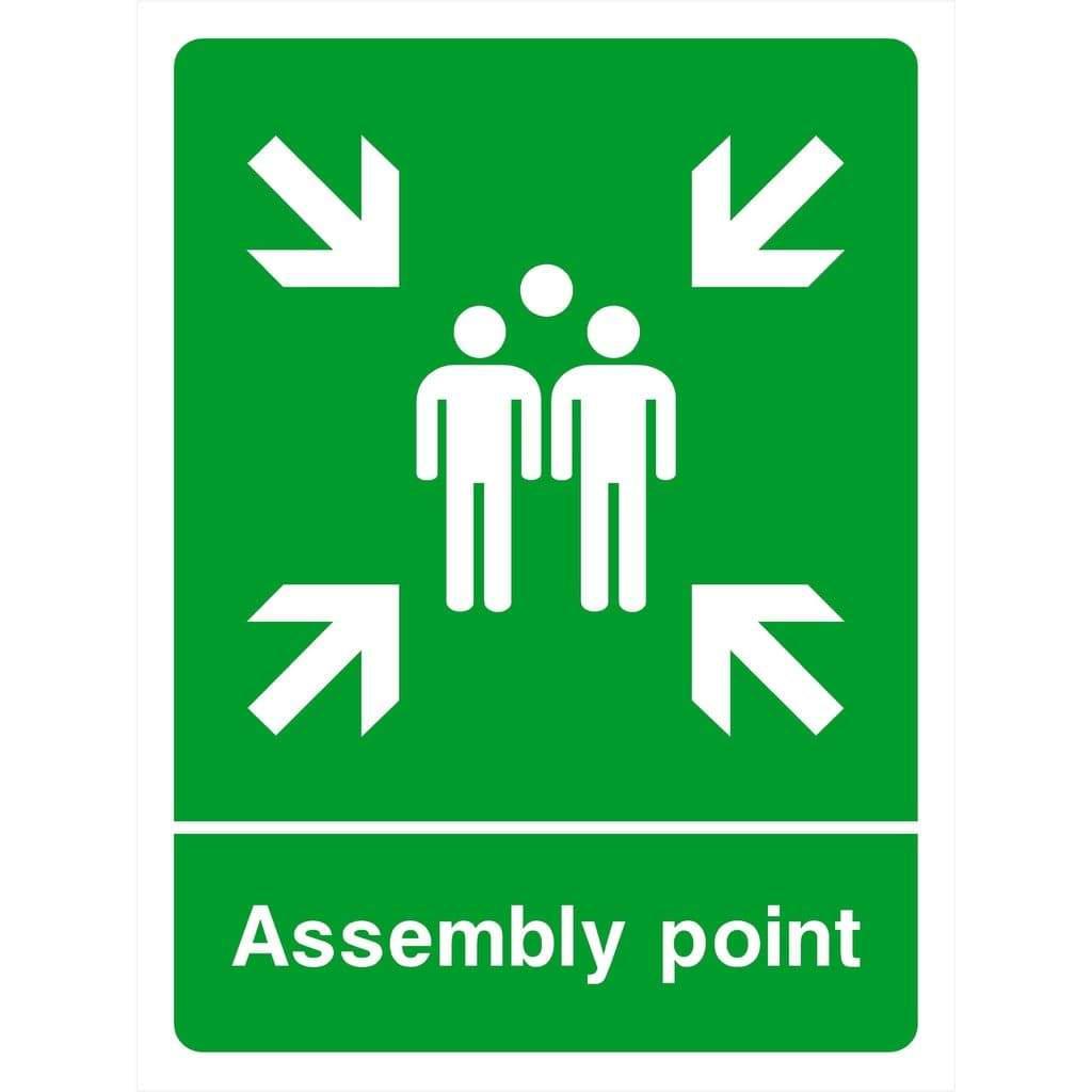 Custom Assembly Point Sign portrait-A4 (210 x 297 mm)-3mm Recycled Plastic-No artwork needed-The Sign Shed