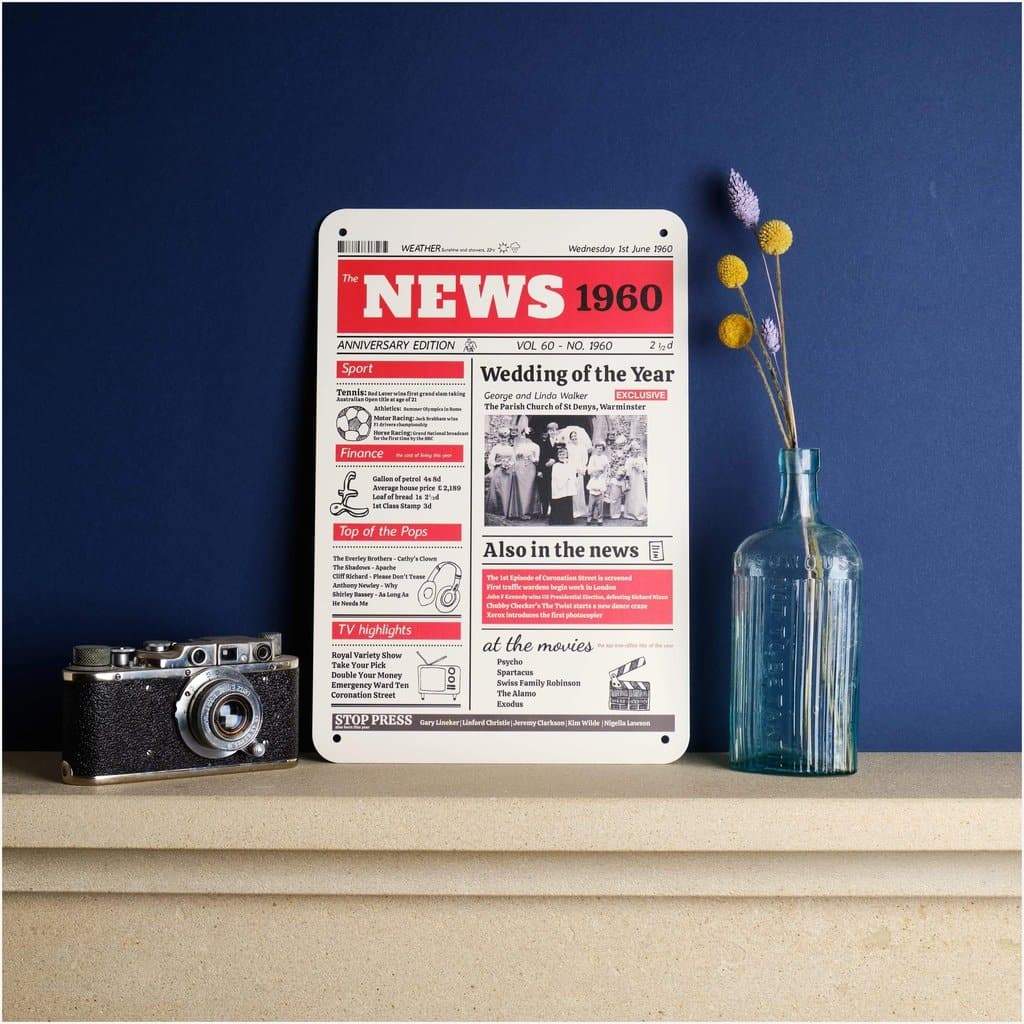 Personalised Anniversary Metal Sign-WHITE-200 x 300 mm-No artwork proof needed-The Sign Shed