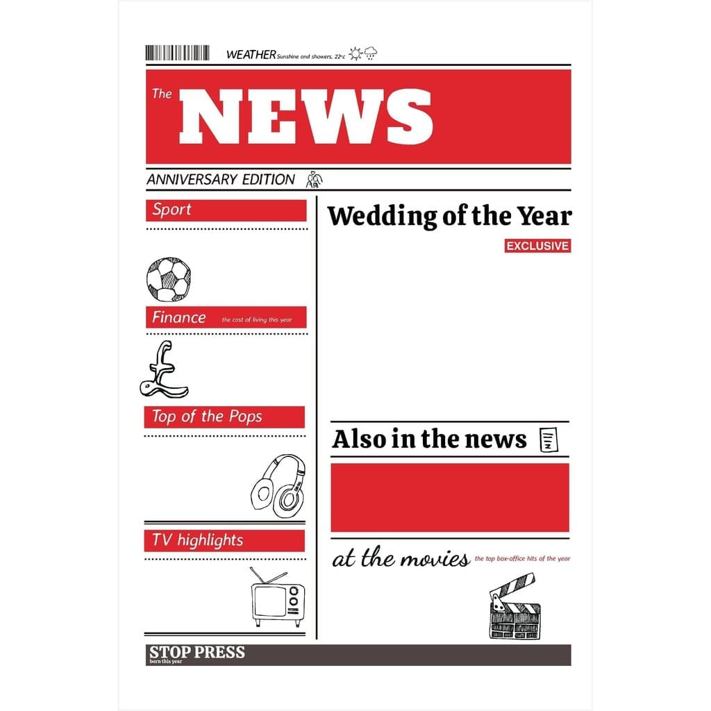 Personalised Anniversary Metal Sign-WHITE-200 x 300 mm-No artwork proof needed-The Sign Shed