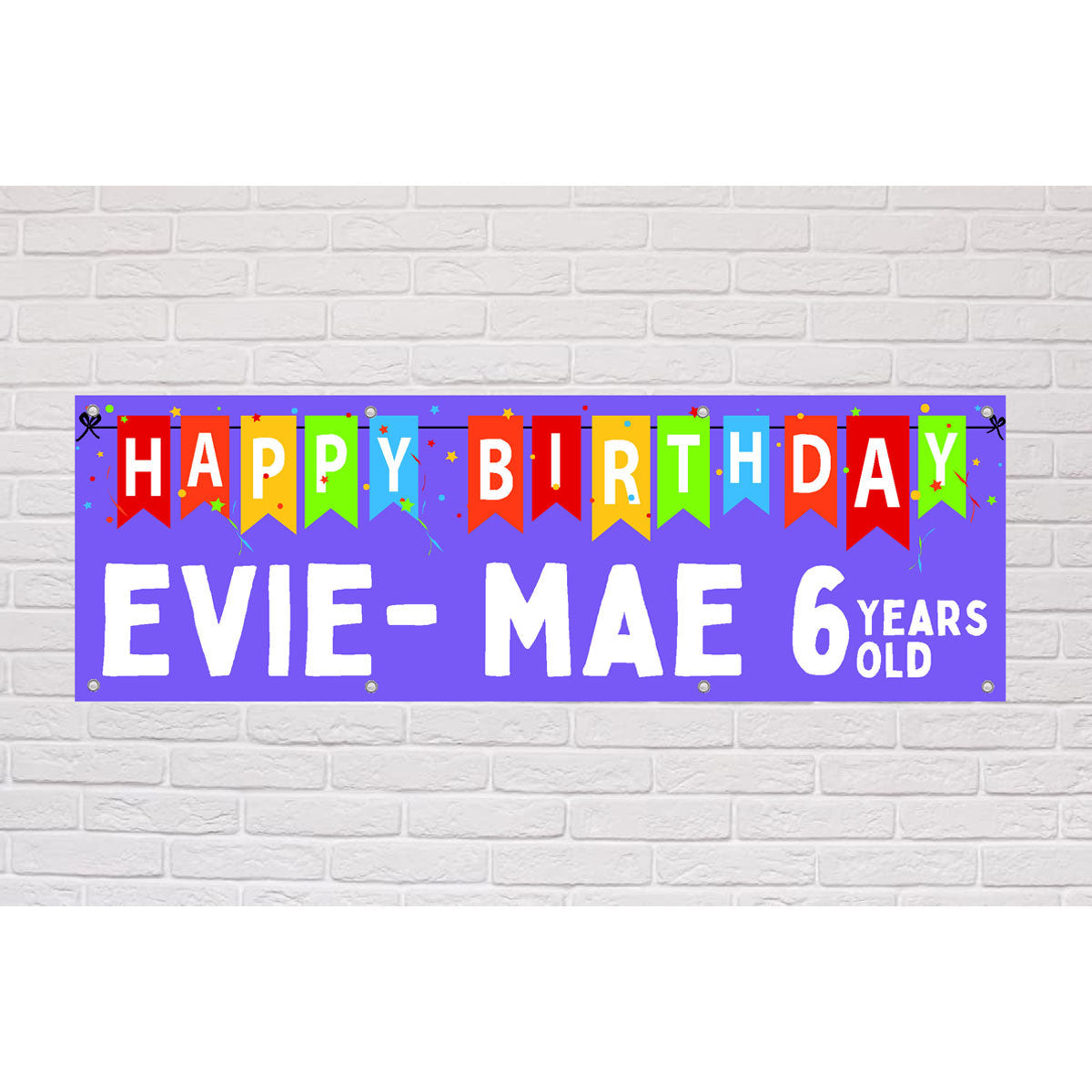 Personalised Bunting Purple Birthday Banner | The Sign Shed