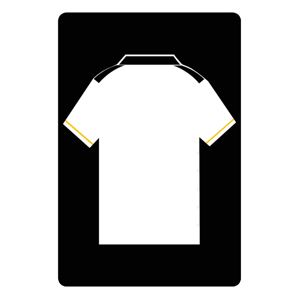 Personalised Football Shirt Sign | Black and White County-200 x 300 mm-White-The Sign Shed