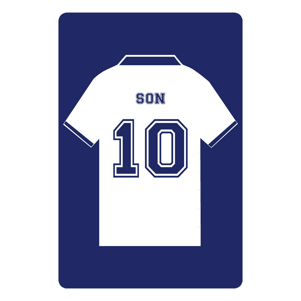 Personalised Football Shirt Sign | White and Navy London-200 x 300 mm-White-The Sign Shed