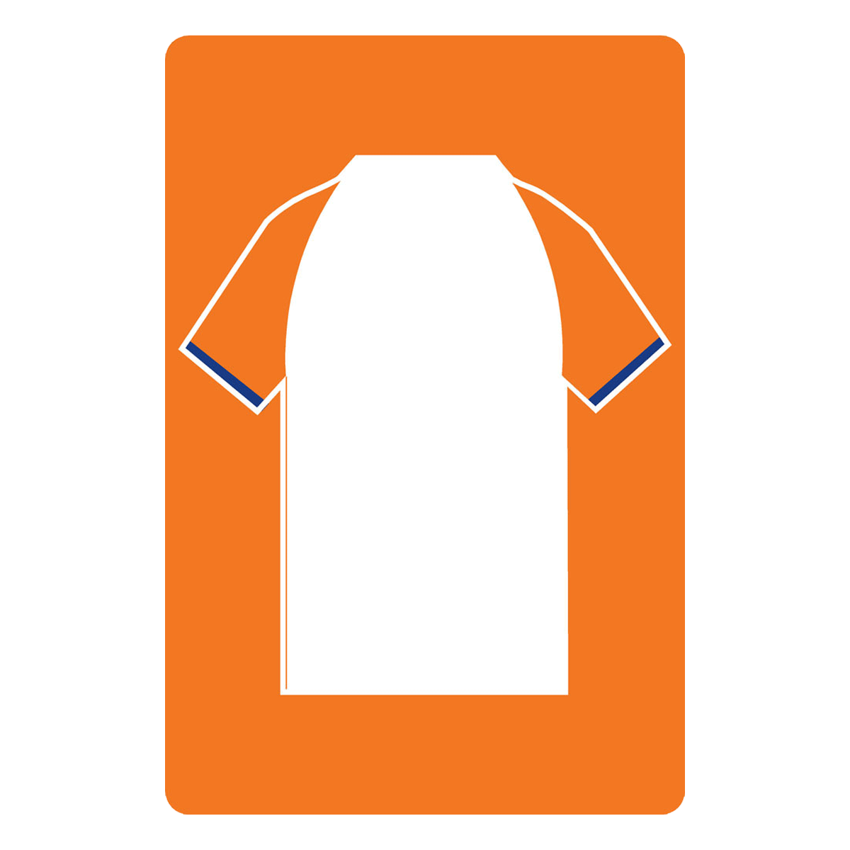 Personalised Football Shirt Sign | White and Orange Town-200 x 300 mm-White-The Sign Shed