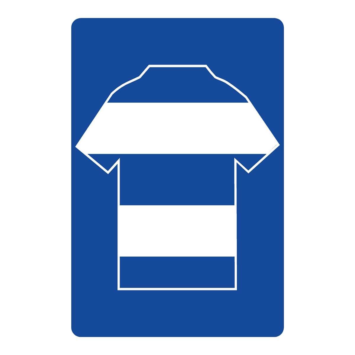 Personalised Football Shirt Sign | White and Royal Blue Hoops-200 x 300 mm-White-The Sign Shed