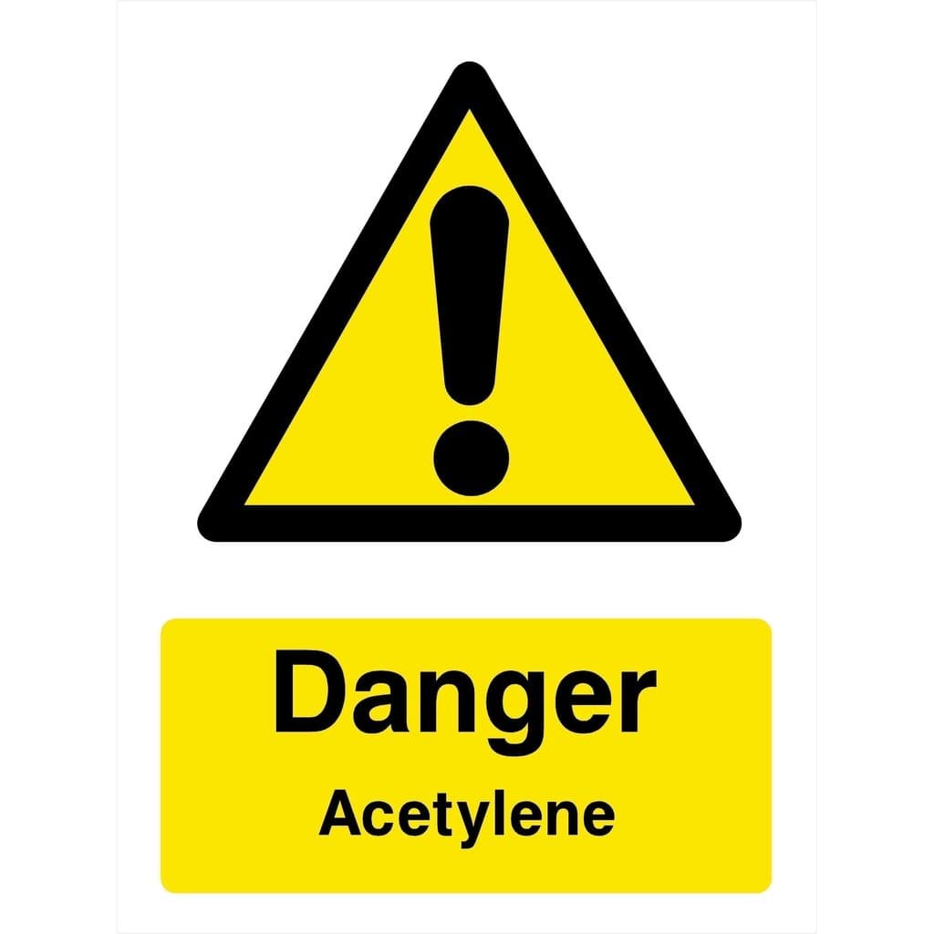 Acetylene Warning Sign - The Sign Shed