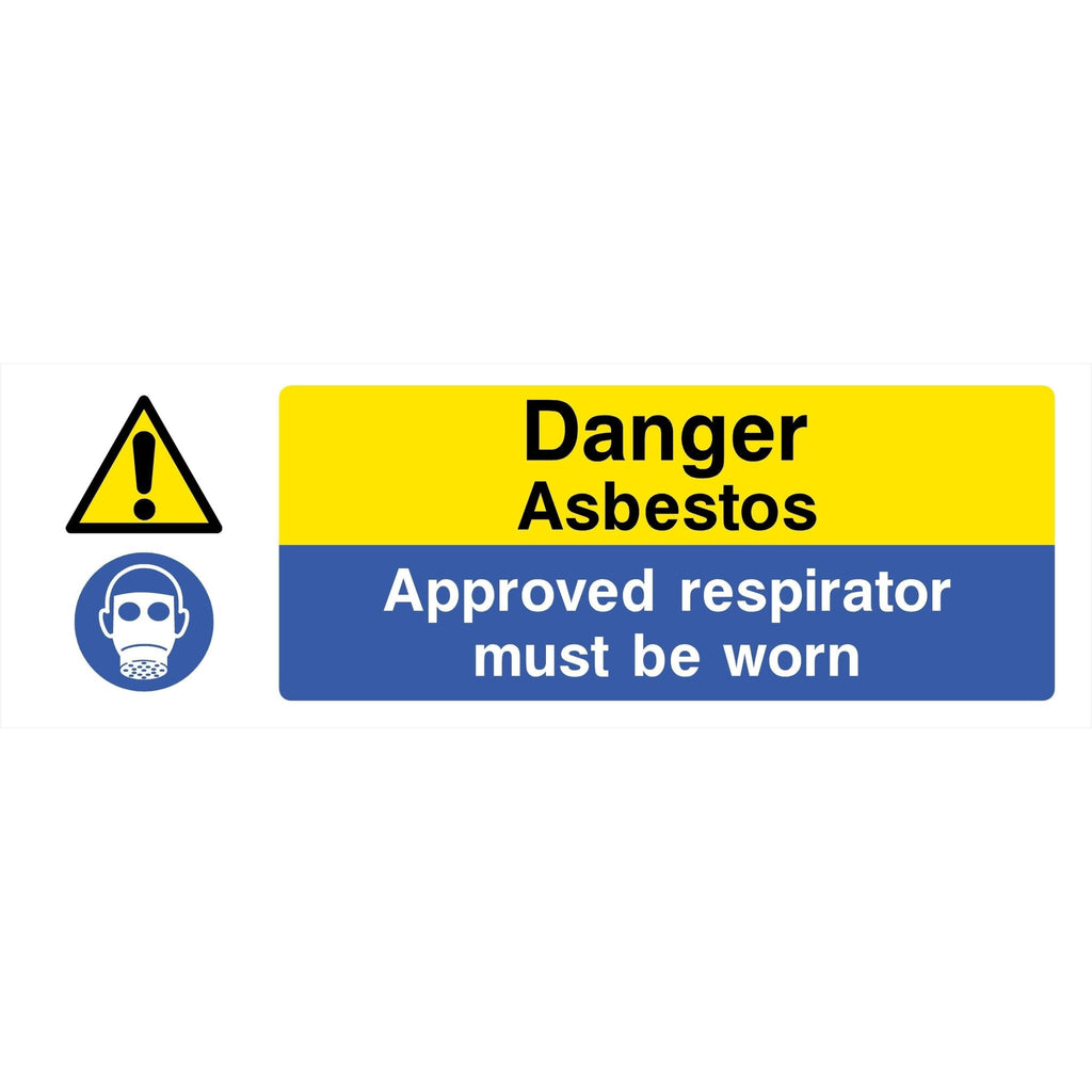 Asbestos Approved Respirator Must Be Worn Sign - The Sign Shed