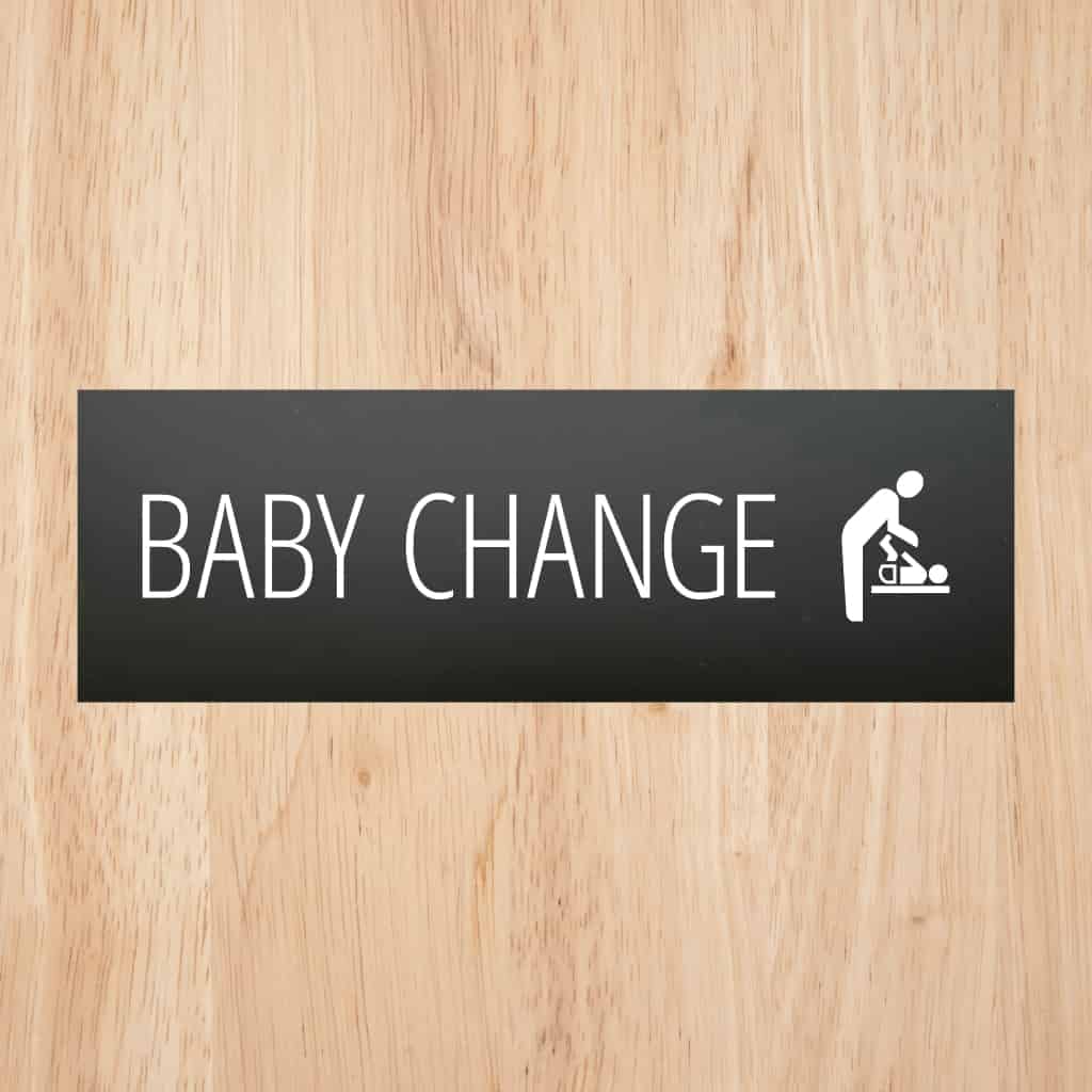 Baby Change Sign Midnight Black Landscape - The Sign Shed