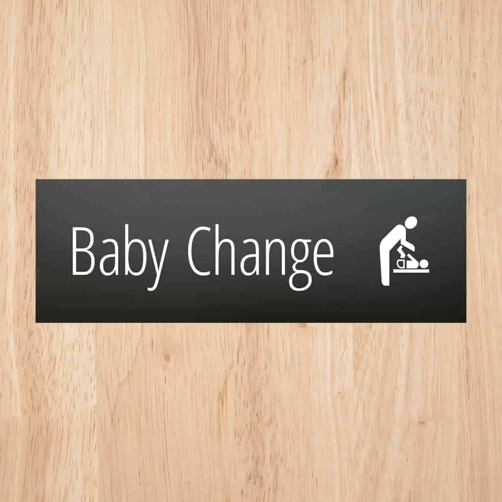 Baby Change Sign Midnight Black Landscape - The Sign Shed