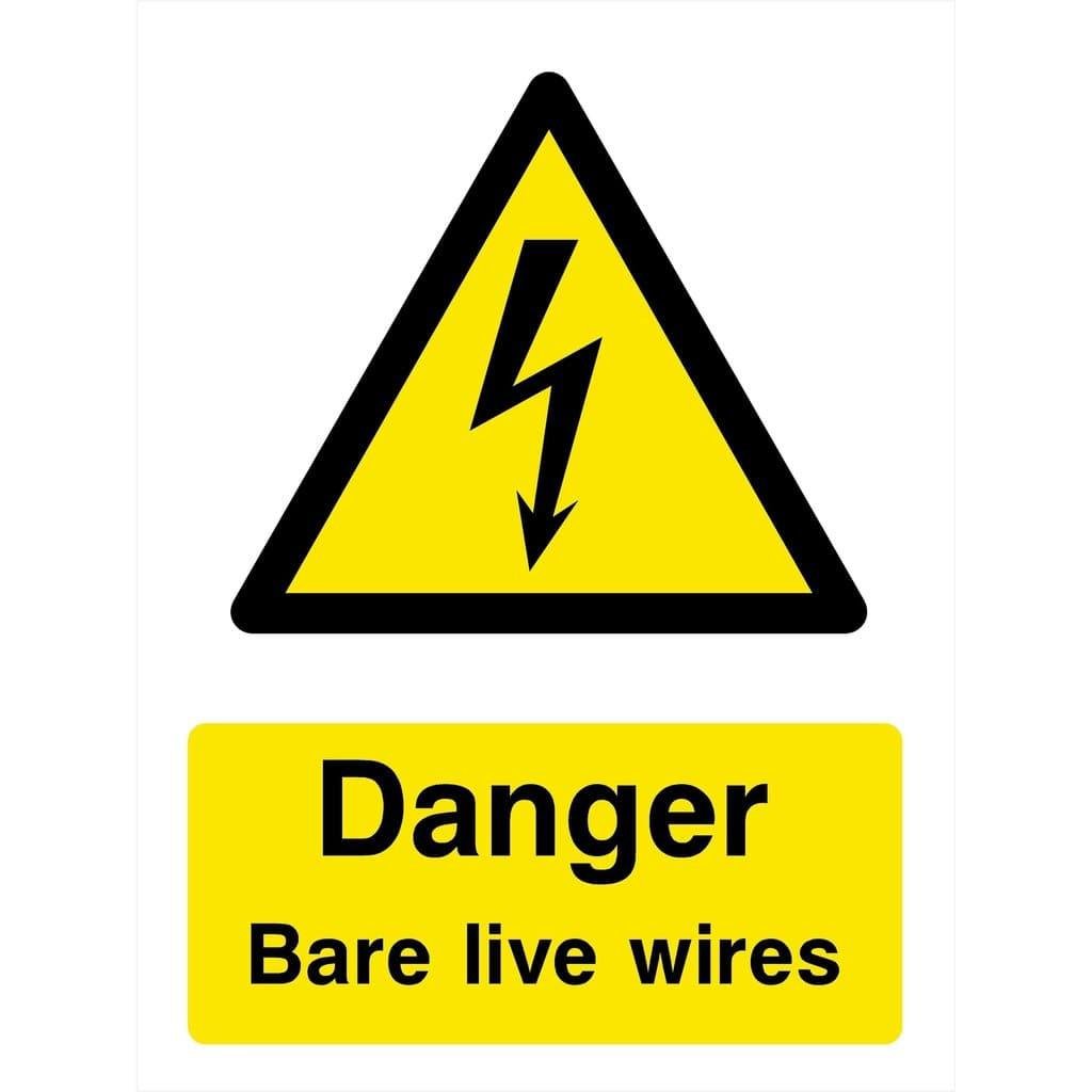 Bare Live Wires Sign - The Sign Shed