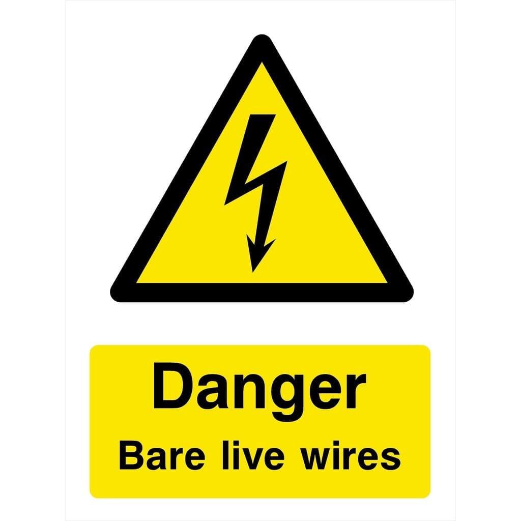 Bare Live Wires Sign - The Sign Shed