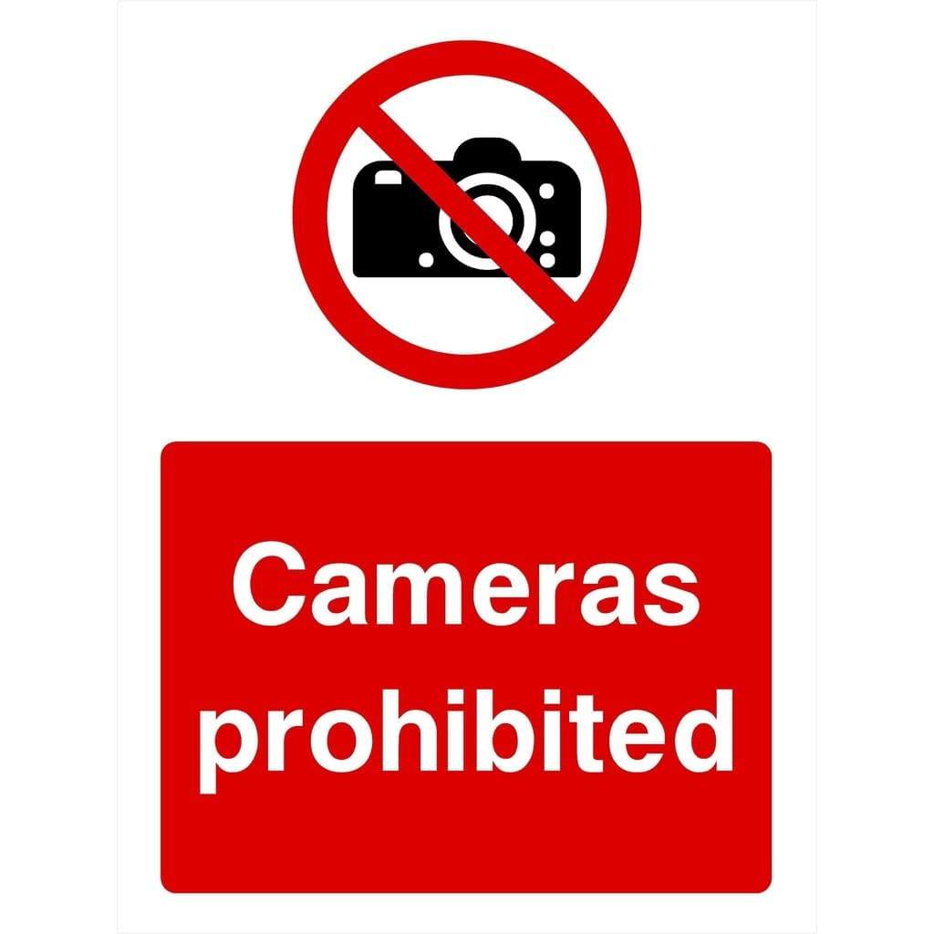 Cameras Prohibited Sign - The Sign Shed