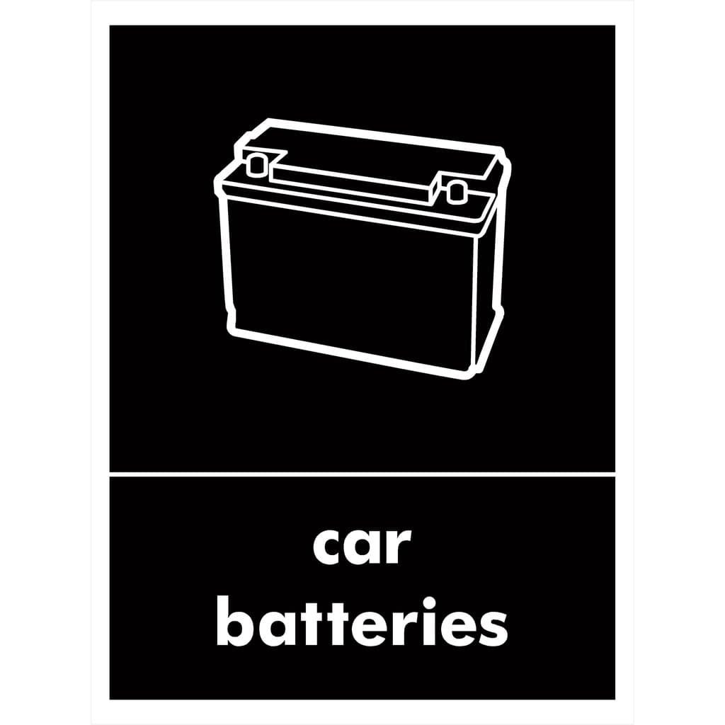 Car Batteries Recycling Sign - The Sign Shed