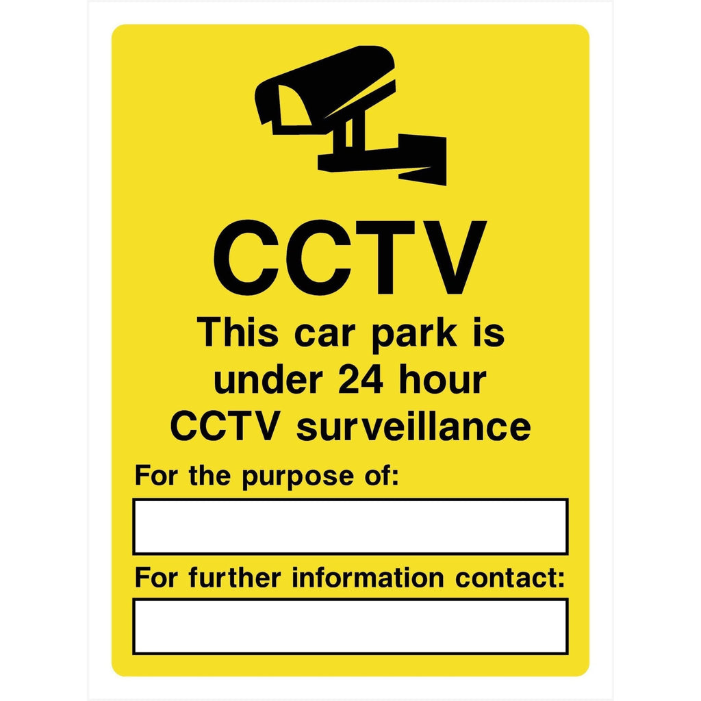Car Park 24 Hour CCTV Sign - The Sign Shed