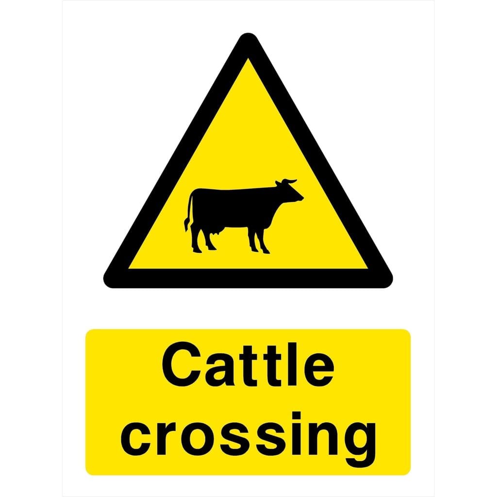 Cattle Crossing Sign - The Sign Shed