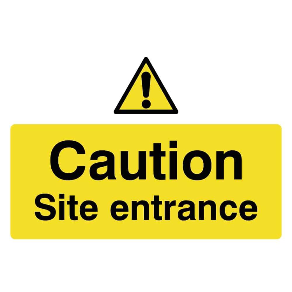 Caution Site Entrance Sign - The Sign Shed