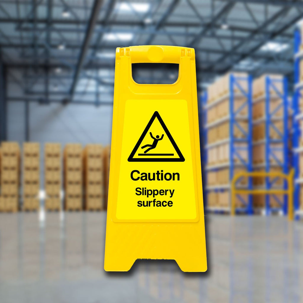 Caution Slippery Surface Freestanding A Board Sign - The Sign Shed