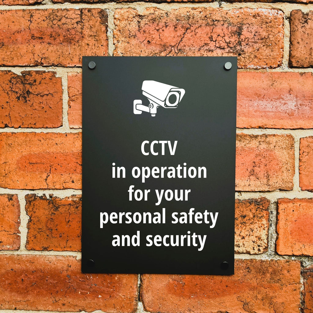 CCTV In Operation for Safety Sign Midnight Black - The Sign Shed