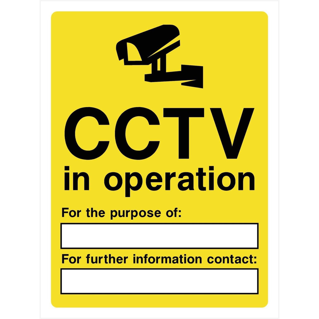 CCTV in Operation For The Purpose Of Sign - The Sign Shed