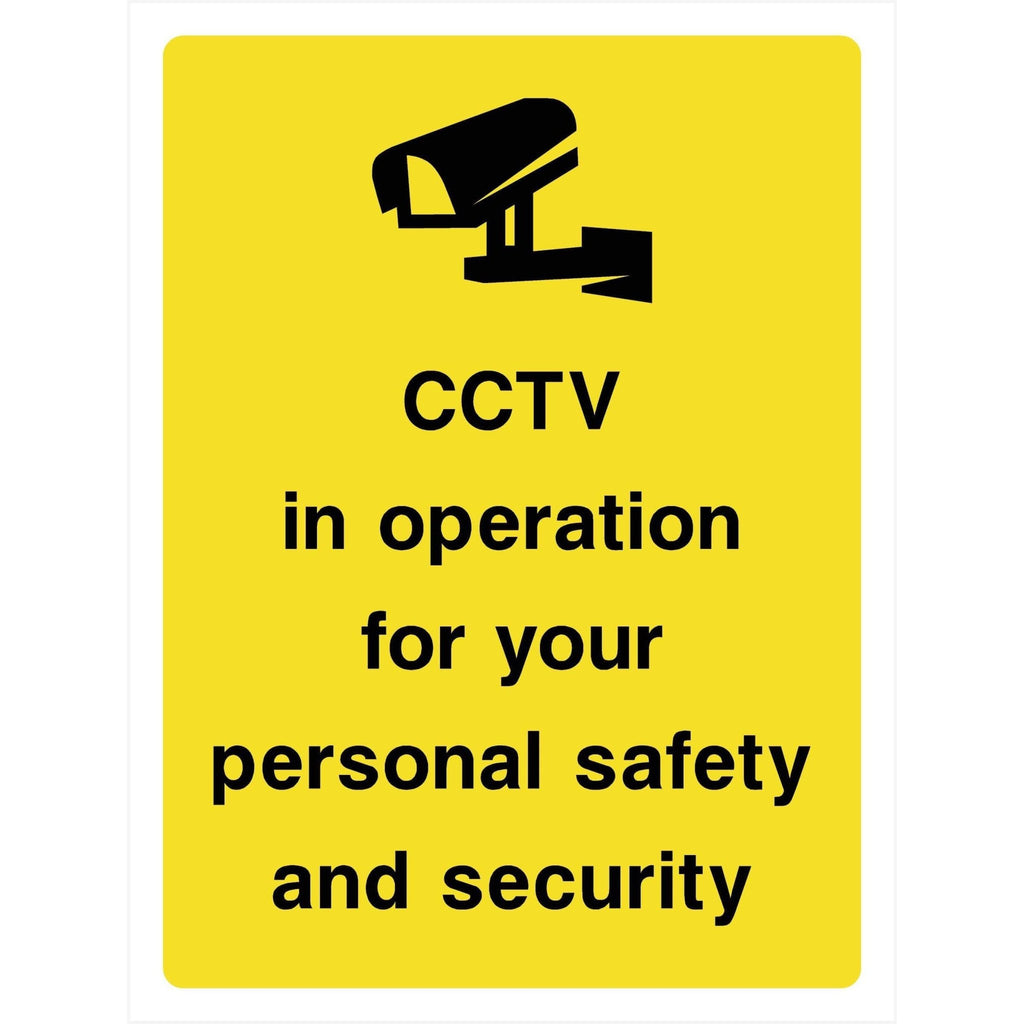 CCTV in Operation For Your Personal Safety Sign - The Sign Shed
