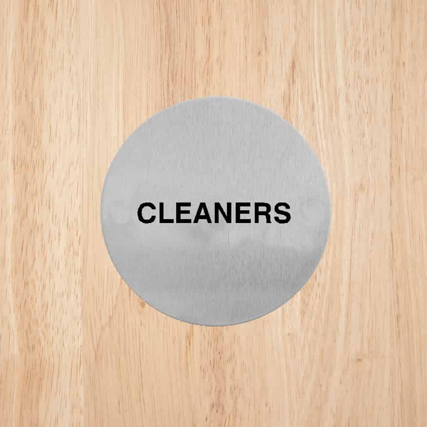 Cleaners Door Sign in Stainless Steel - The Sign Shed