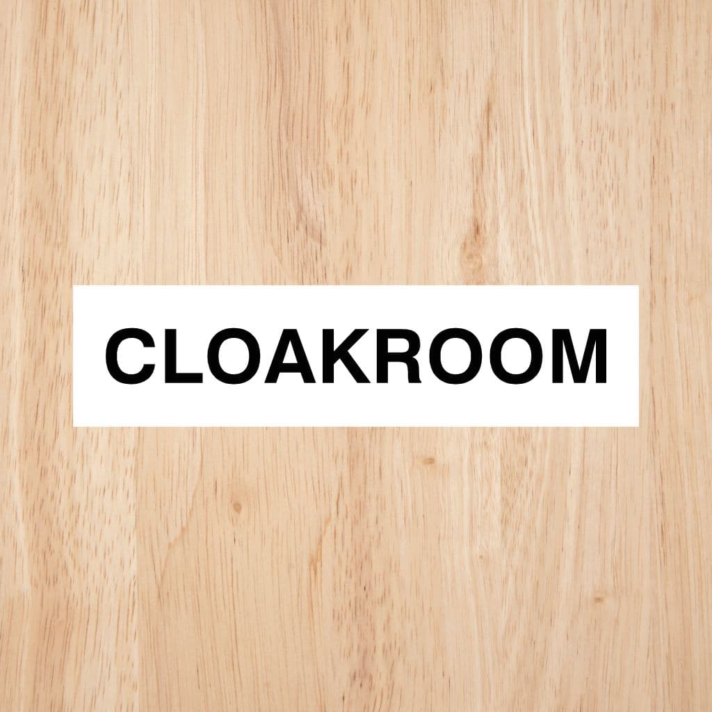 Cloakroom Door Sign - The Sign Shed